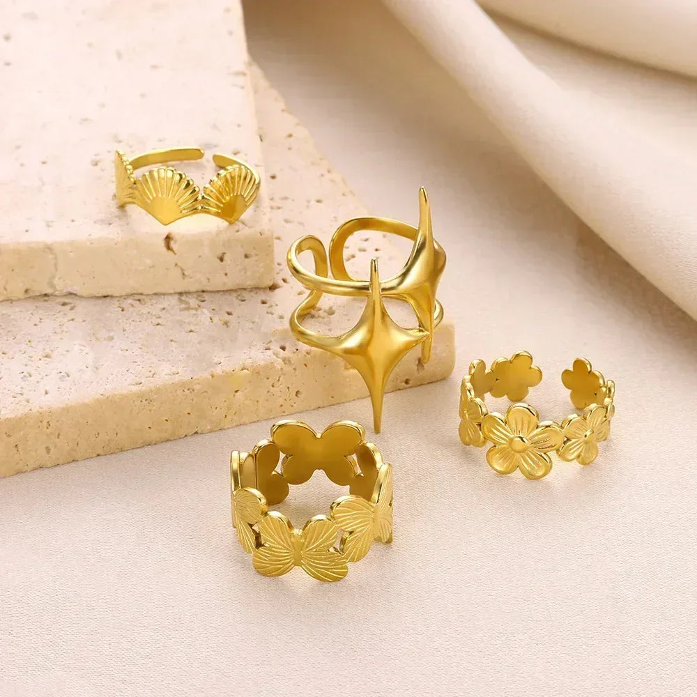 18K Gold Statement Ring